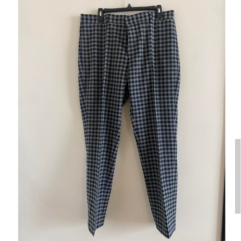 River Island Boucle Check Slim Suit Pant on Grey Heather